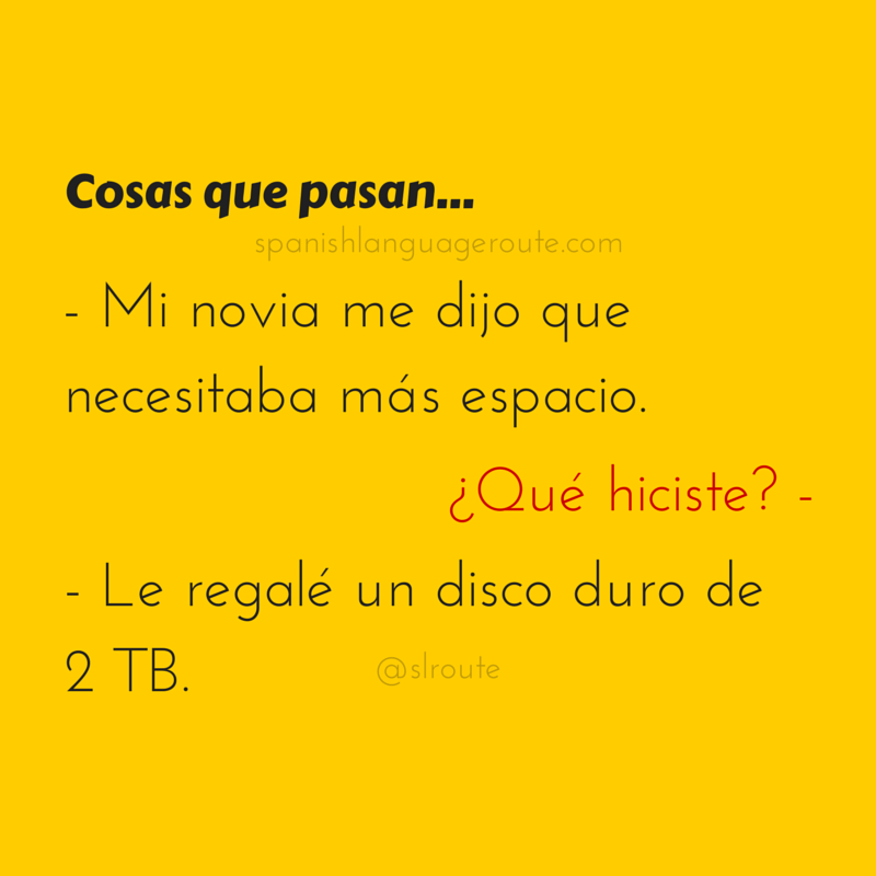 Mi novia me dijo que necesitaba más espacio