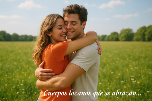 Cuerpos lozanos que se abrazan