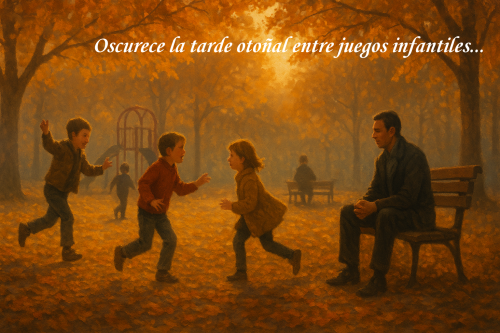 Oscurece la tarde otoñal